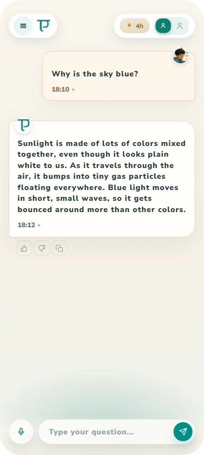 Pratvim child app: kid-friendly answer to why is the sky blue